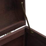 Treasure Chest with Latches Dark Brown 79.5x39.5x39.5 cm Plywood 4010548
