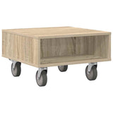 Side Table with Wheels Sonoma Oak 50.5 x 50 x 30 cm 891026