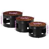 Bar Tables Drum Shape 3 pcs Solid Wood Reclaimed 358936