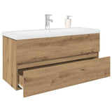Sink Cabinet with Built-in Basin and Faucet Artisan Oak 3328938