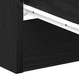 Bedside Cabinet Black Oak 38x35x55 cm Engineered Wood 862428