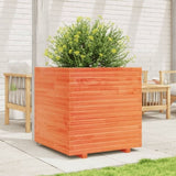Garden Planter Wax Brown 70x70x72 cm Solid Wood Pine 3282621