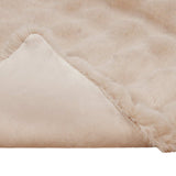 Anti-Slip Faux Rabbit Fur Blanket Olite 4 pcs Beige Polyester 42021790