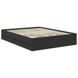 Bed Frame with Drawer Black 150 x 200 cm Engineer Wood 3412992