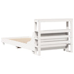 Bed Frame without Mattress White 90x190 cm Single Solid Wood Pine 3306442