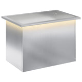 Garden Planter with LED Silver 40 x 60 x 40 cm Galvanised Steel 8008150
