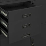 Office Cabinet Anthracite 90x40x180 cm Steel 336416