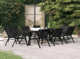 9 Piece Garden Dining Set Black 3095974