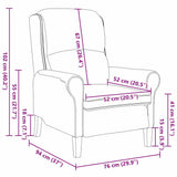 Armchair Dark grey 76 x 94 x 102 cm Fabric 42009841