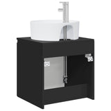 Wall-Mounted Sink Vanity Black 49.5 x 44.5 x 65 cm 890433