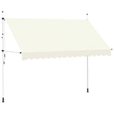Retractable Awning Cream Polyester with PU coating and steel frame 143697