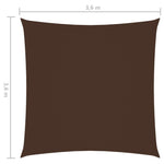 ZNTS Sunshade Sail Oxford Fabric Square 3.6x3.6 m Brown 135798