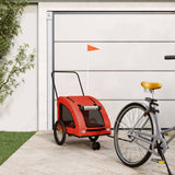 Pet Bike Trailer Orange and Grey Oxford Fabric and Iron 93984