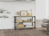 Book Cabinet Sonoma Oak 80x33x70.5 cm Engineered Wood and Steel 819338