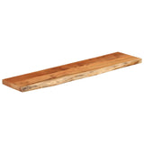 ZNTS Wall Shelf 120x30x3.8 cm Rectangular Solid Wood Acacia Live Edge 370290