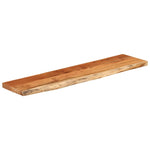 Wall Shelf 120x30x3.8 cm Rectangular Solid Wood Acacia Live Edge 370290