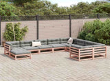 Garden Sofa Set Reddish Brown Douglas fir wood Large 3299638