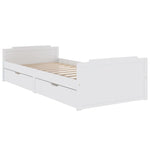 Bed Frame without Mattress White Solid Wood Pine 90x200 cm 322160