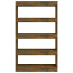 Book Cabinet/Room Divider Smoked Oak 80x30x135 cm Engineered Wood 813620