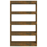 Book Cabinet/Room Divider Smoked Oak 80x30x135 cm Engineered Wood 813620
