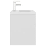 Sink Cabinet with Built-in Basin White Engineered Wood 3071270
