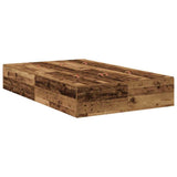 Storage Bed Frame Old Wood 120 x 190 cm Engineered Wood 3335427