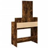 Dressing Table with Mirror Smoked Oak 80x41x144.5 cm 848175