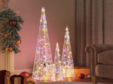 Acrylic Decorative LED Light Cone Set Multicolour 60/90/120cm 328974