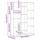 Room Divider/Book Cabinet Artisan Oak 100x24x140 cm Engineered Wood 855843