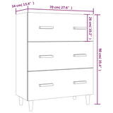 ZNTS Sideboard Sonoma Oak 70x34x90 cm Engineered Wood 812153