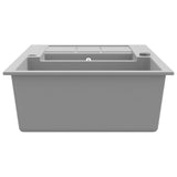 Granite Kitchen Sink Double Basin Grey 142951