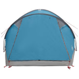 Cabin Tent with Roof Blue 6-Person Polyester and Steel 42028584