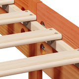 Bed Frame without Mattress Wax Brown 120x200 cm Solid Wood Pine 3306269