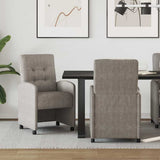 Dining Chairs with Wheels 2 pcs Grey 57 x 67 x 98 cm 42017894