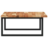 Basin Shelf Wall Mounted Steel and Solid Wood Acacia 3302921