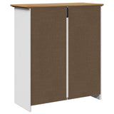 Hallway Cabinet BODO White and Brown 80x35x90 cm 4016867