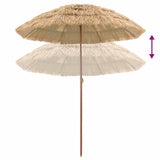 Beach Parasol Natural 160 x 160 x 196 cm Polyester and Steel 42006676