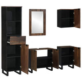 Bathroom Furniture Set with Drawer 5 pcs White Engineered Wood 3310057