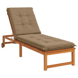 Sunlounger Cushion GEMERT 100% Polyester Taupe 190 x 50 x 9 cm 947366
