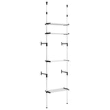 Telescopic Wardrobe System with Shelves Aluminium 321106