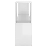 Book Cabinet High Gloss White 100x24x63 cm Engineered Wood 809176