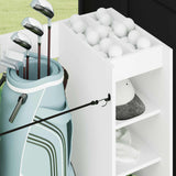 Golf Cabinet with Wheel Plain White 120 x 45 x 98 cm 899471