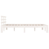 Bed Frame without Mattress White Solid Wood 120x200 cm 814750