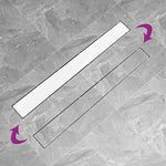 ZNTS Shower Drain with 2-in-1 Cover 103x14 cm Stainless Steel 146011