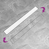 ZNTS Shower Drain with 2-in-1 Cover 103x14 cm Stainless Steel 146011