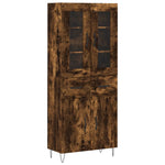 Highboard Smoked Oak 69.5x34x180 cm Engineered Wood 3198566