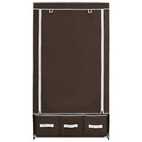 Wardrobe Brown Non-woven fabric Medium Collapsible Wardrobe 282458