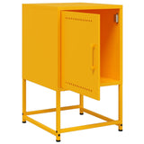 ZNTS Bedside Cabinets 2 pcs Mustard Yellow 36x39x60.5 cm Steel 846453