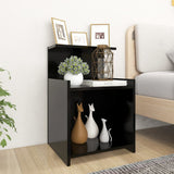 Bed Cabinets 2 pcs Black 40x35x60 cm Engineered Wood 806178