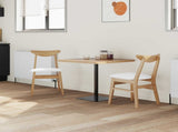 Dining Chairs 2 pcs Natural 42 x 47.5 x 81 cm Solid Rubber Wood 42020437